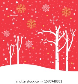 Christmas poster winter background. Vector illustration