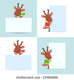 Christmas Posters with Reindeers