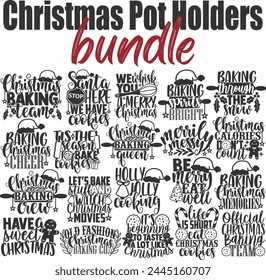 Christmas Pot Holders Vector Designs Bundle