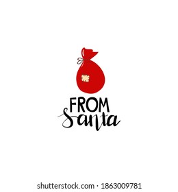 Christmas pre-made poster or greeting card. Christmas phrase  and santa bag. Just print and presenting joy and perfect mood for someone you love! Merry Christmas!

