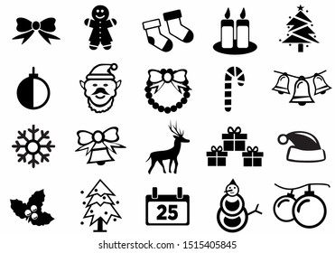 Christmas premium icon vector, christmas  symbol illustration pack