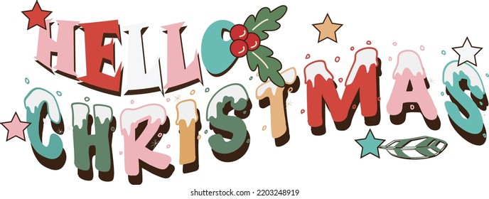 Diseño de vectores retro premium de Navidad 