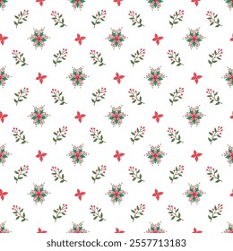 Christmas Preparations Seamless Vector Pattern Design	