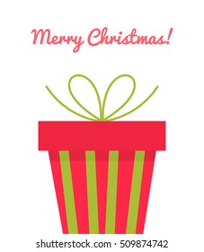 Christmas present background card. Vector illustration