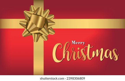 christmas present with bow illustration