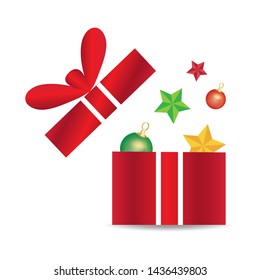 Christmas present box Icon vector illustration