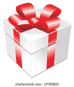 Christmas present box vector illustration