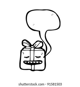 christmas present cartoon character