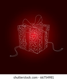 Christmas present in editable vector format