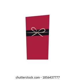 Christmas present flat vector illustration.