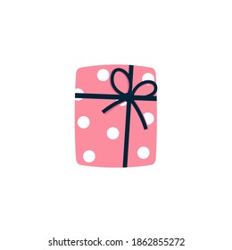 Christmas Present Flat Vector Illustration.