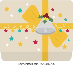 Christmas present. Garlands, flags, labels, bubbles, ribbons and stickers. Collection of Merry Christmas decorative icons