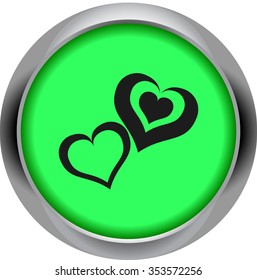 Christmas present icon with magic stars on colorful metallic round background