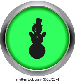 Christmas present icon with magic stars on colorful metallic round background