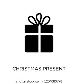 Christmas present icon. Christmas present symbol design from Christmas collection. Simple element vector illustration on white background.