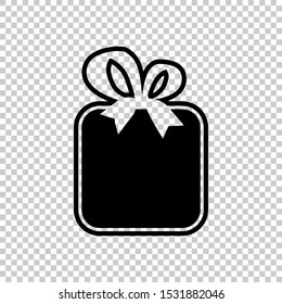 Christmas present icon vector isolated on transparent background