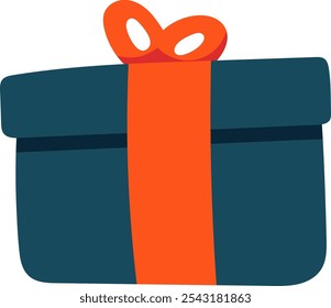 Christmas present illustration for holiday decor, gift wrap designs, or seasonal joy.