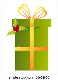 christmas present isolated on white
