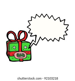caricatura monstruosa de navidad presente