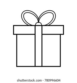 christmas present simple icon for christmas design isolated on white background