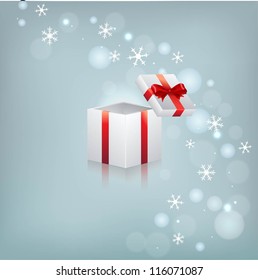 Christmas present in snow
