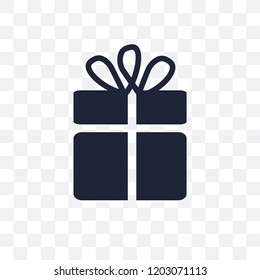 Christmas present transparent icon. Christmas present symbol design from Christmas collection. Simple element vector illustration on transparent background.