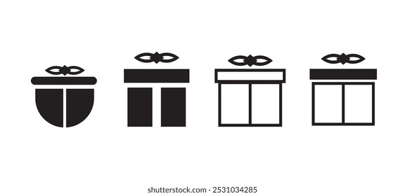 Christmas Present Vector Icons Isolated Gift Boxes Symbol for Holiday and Celebration Design, Also for Eid, Diwali and Other Festivals.