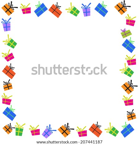 Christmas Presents Border Stock Vector (Royalty Free) 207441187