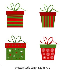Christmas Presents Collection. Vector Illustration