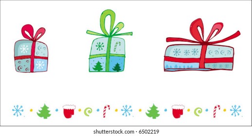 christmas presents - design elements