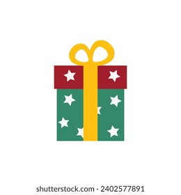 La Navidad presenta un vector de iconos. signo de ilustración de la caja de Navidad. Símbolo de regalo de Navidad. Logo de Navidad.