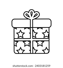 Christmas presents icon vector. Christmas box illustration sign. Christmas Gift symbol. Christmas logo.
