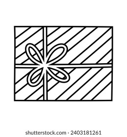 La Navidad presenta un vector de iconos. signo de ilustración de la caja de Navidad. Símbolo de regalo de Navidad. Logo de Navidad.
