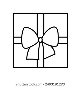 Christmas presents icon vector. Christmas box illustration sign. Christmas Gift symbol. Christmas logo.