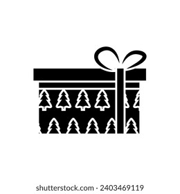 La Navidad presenta un vector de iconos. signo de ilustración de la caja de Navidad. Símbolo de regalo de Navidad. Logo de Navidad.