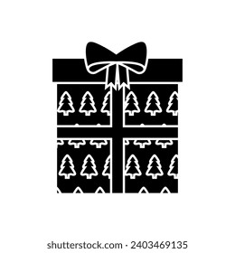 Christmas presents icon vector. Christmas box illustration sign. Christmas Gift symbol. Christmas logo.