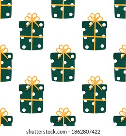 Christmas Presents Seamless Repeat Pattern.