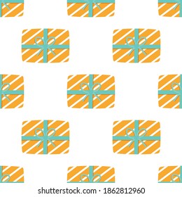 Christmas Presents Seamless Repeat Pattern.