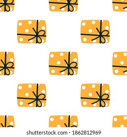Christmas Presents Seamless Repeat Pattern.