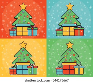 Christmas presents under the tree