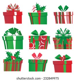 Christmas presents in vector