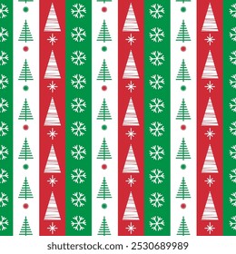 Christmas Print in color Flag Italy style. Festive Christmas packaging. Vector