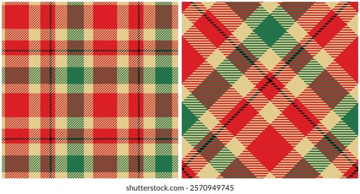 Christmas printable Tartan a patterned cloth with crossing horizontal and vertical bands in multiple colours, forming simple or complex rectangular patterns.