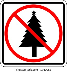 christmas prohibited sign