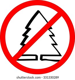 christmas prohibited sign