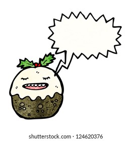 personaje de caricatura de navidad pudding