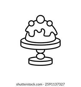Christmas pudding icon vector stock illustration