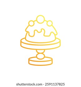 Christmas pudding icon vector stock illustration
