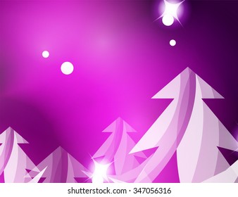 Christmas purple color abstract background with white transparent snowflakes. Holiday winter template, New Year layout