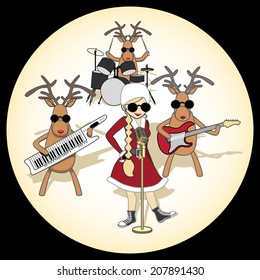 Christmas Quartet in the orange circle